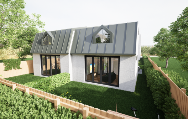 New build two bedroom semi detached house