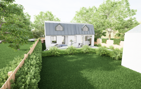 New build two bedroom semi detached house